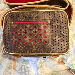 LOUIS VUITTON Mini Trocadero Shoulder Bag Monogram Perfo Leather